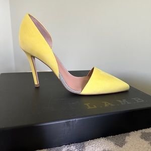 L.A.M.B. Suede heels. Size 9.5. New with box.
